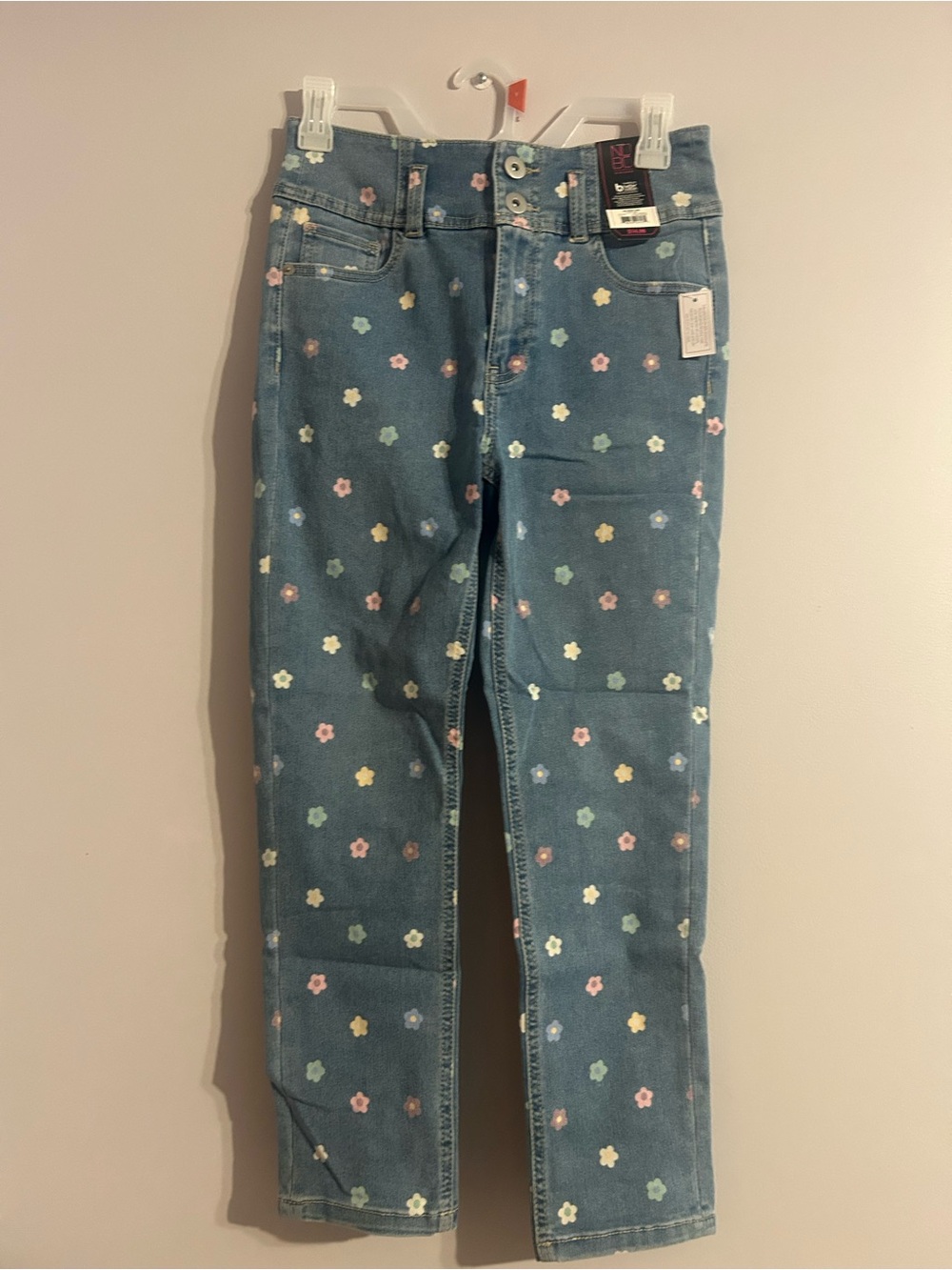 Y2K Floral Print Jean Capris